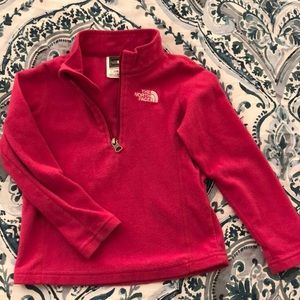 Girls hot pink fleece North Face